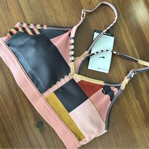 Nike NWT Colorful Patchwork Sports Bra